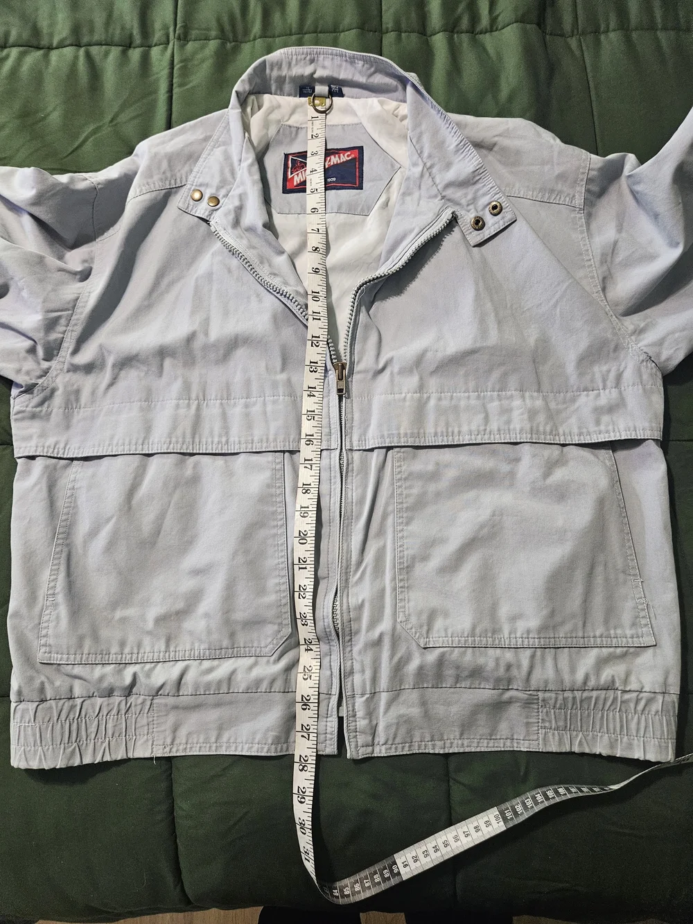 Mighty Mac Men's Light Gray Zip-Front Performance Jacket